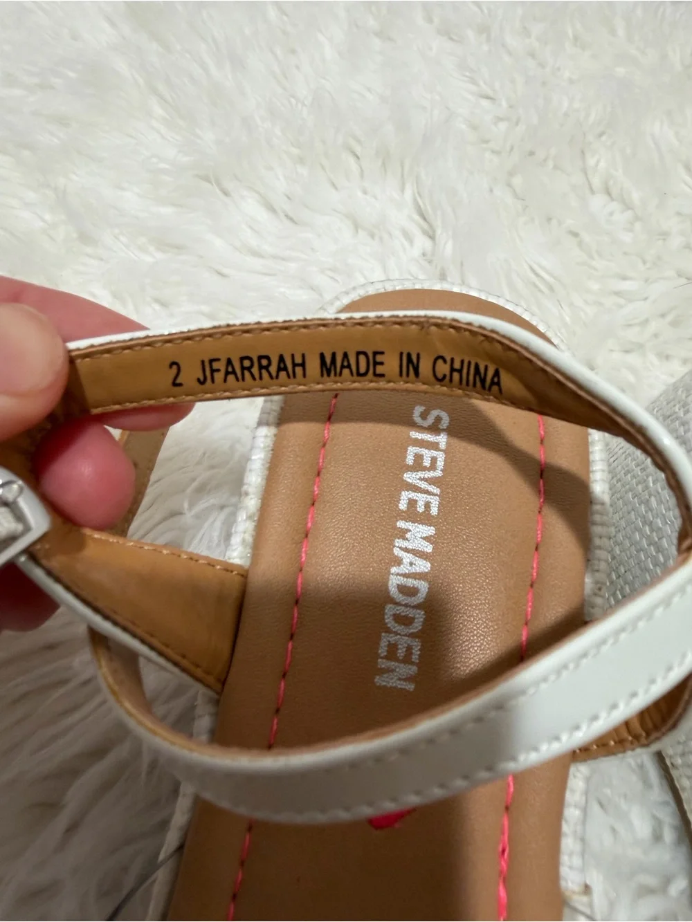 Steve Madden Kids Dori White Floral Daisy Clear Sandals Sz 2
